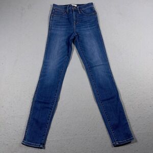 Madewell 10" High-Rise Skinny Jeans Women 25T Blue Stretch Denim